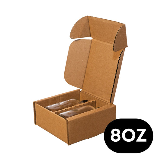 8oz Boston Round Bottle 2-Pack Pod