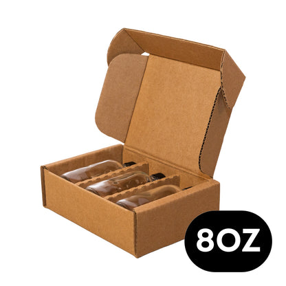8oz Boston Round Bottle 3-Pack Pod