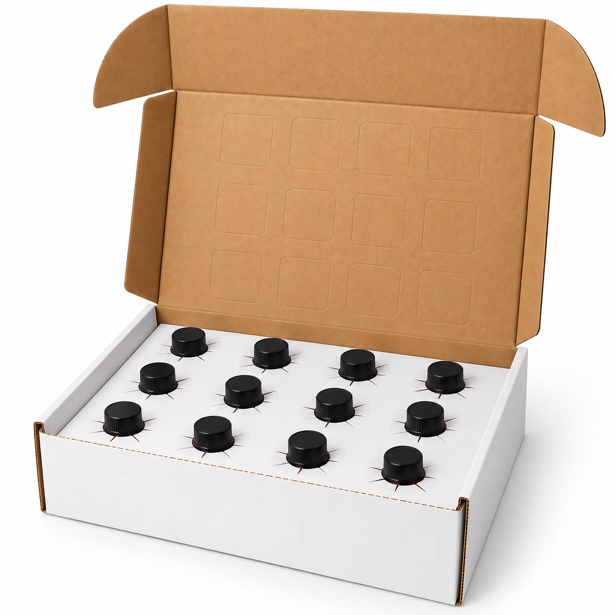 12-pack advent calendar with all 12 slots filled with 2oz bottles
